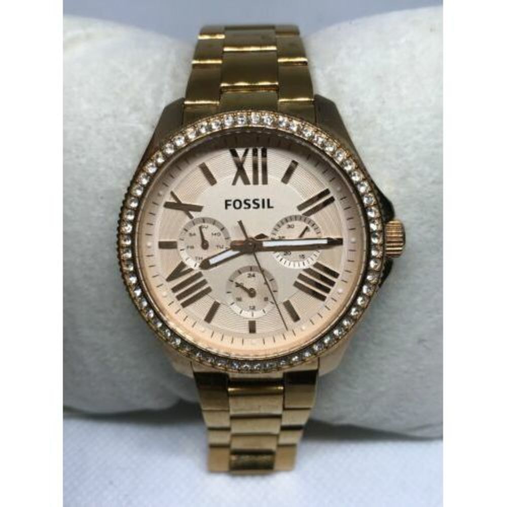 Fossil AM4483 Cecile Women's Stainless Steel Analog Rose Gold Dial Watch Ff138